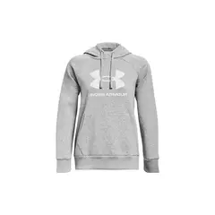 UNDER ARMOUR - Polerón Big Logo UA Rival Gris para mujer