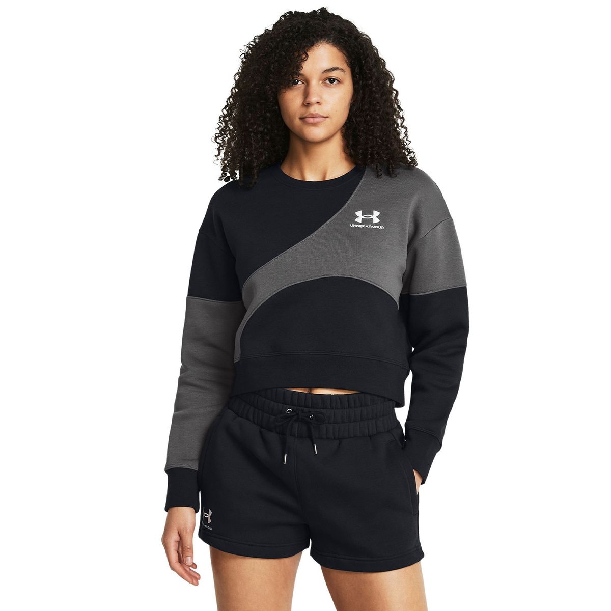 UNDER ARMOUR - Polerón UA Essential Fleece Ic mujer Negro UNDER ARMOUR