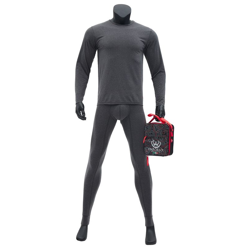 GIOVACCHINO - Pack de Camiseta y Calza Termica Primera Capa Hombre Con Bolso Regalo.-