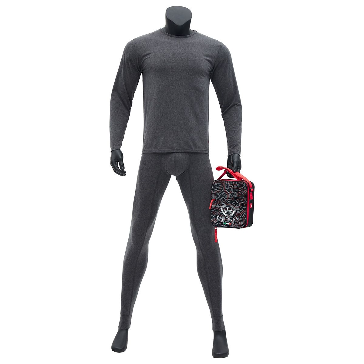 GIOVACCHINO - Pack de Camiseta y Calza Termica Primera Capa Hombre Con Bolso Regalo