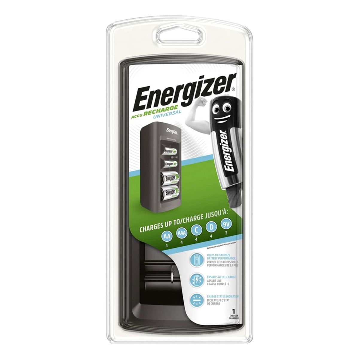 ENERGIZER - Cargador Universal Energizer AA/AAA/C/D/9v