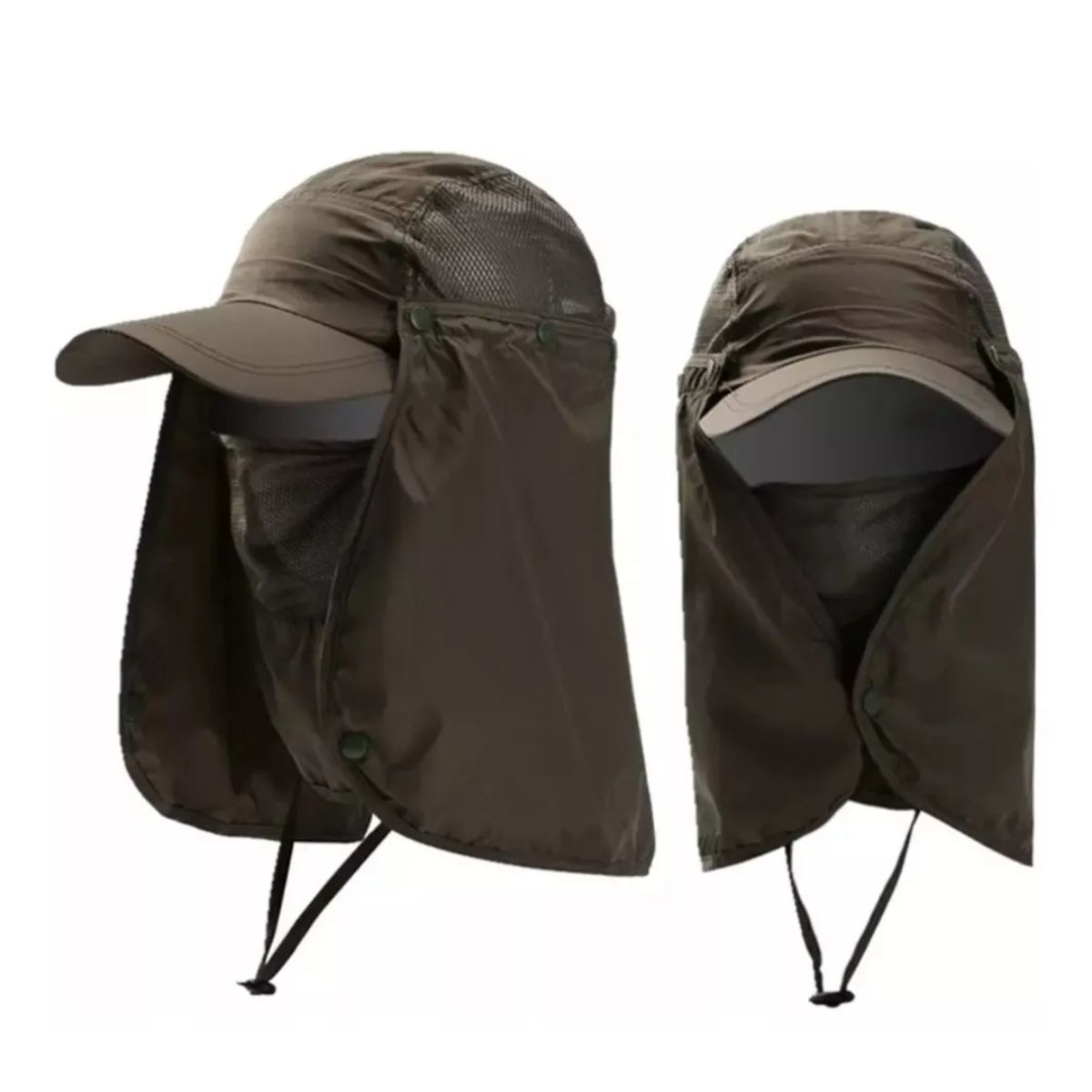 GENERICO - Gorro Visera Con Protección Solar Campin Caza Impermeable
