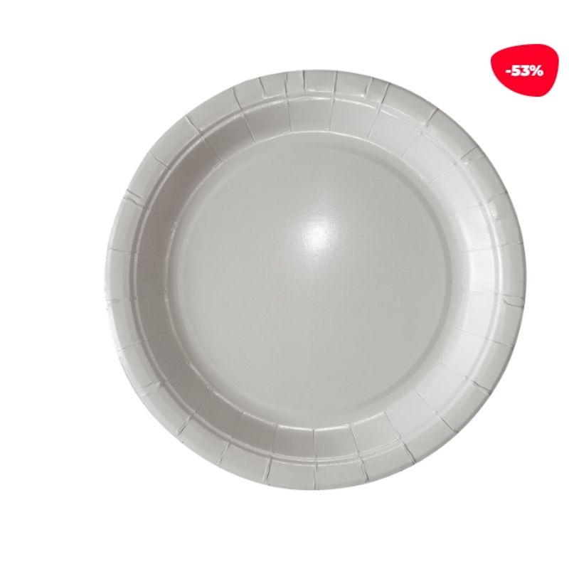 GENERICO - Plato Carton Blanco 20 Unidades 23x23