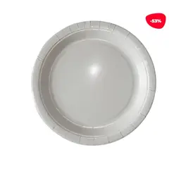 GENERICO - Plato Carton Blanco 20 Unidades 23x23