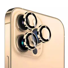 GENERICO - Protector de Cámara Color Dorado para iPhone 13 Pro - 13 Pro Max