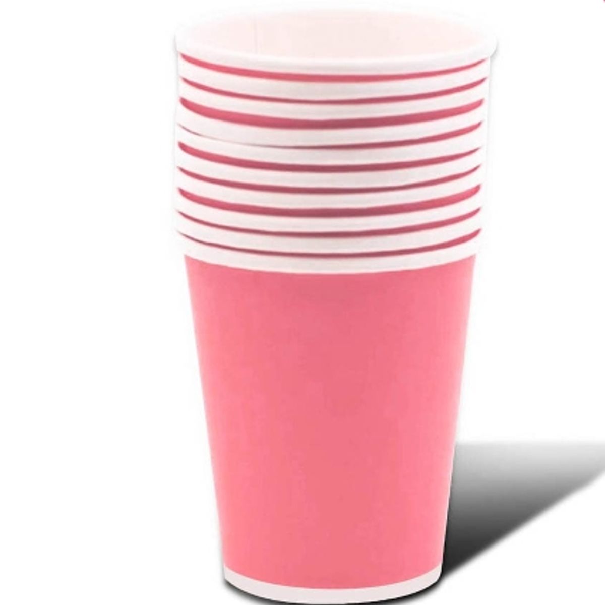 GENERICO - Vaso Carton Rosado 87*75*53 20 Unidades