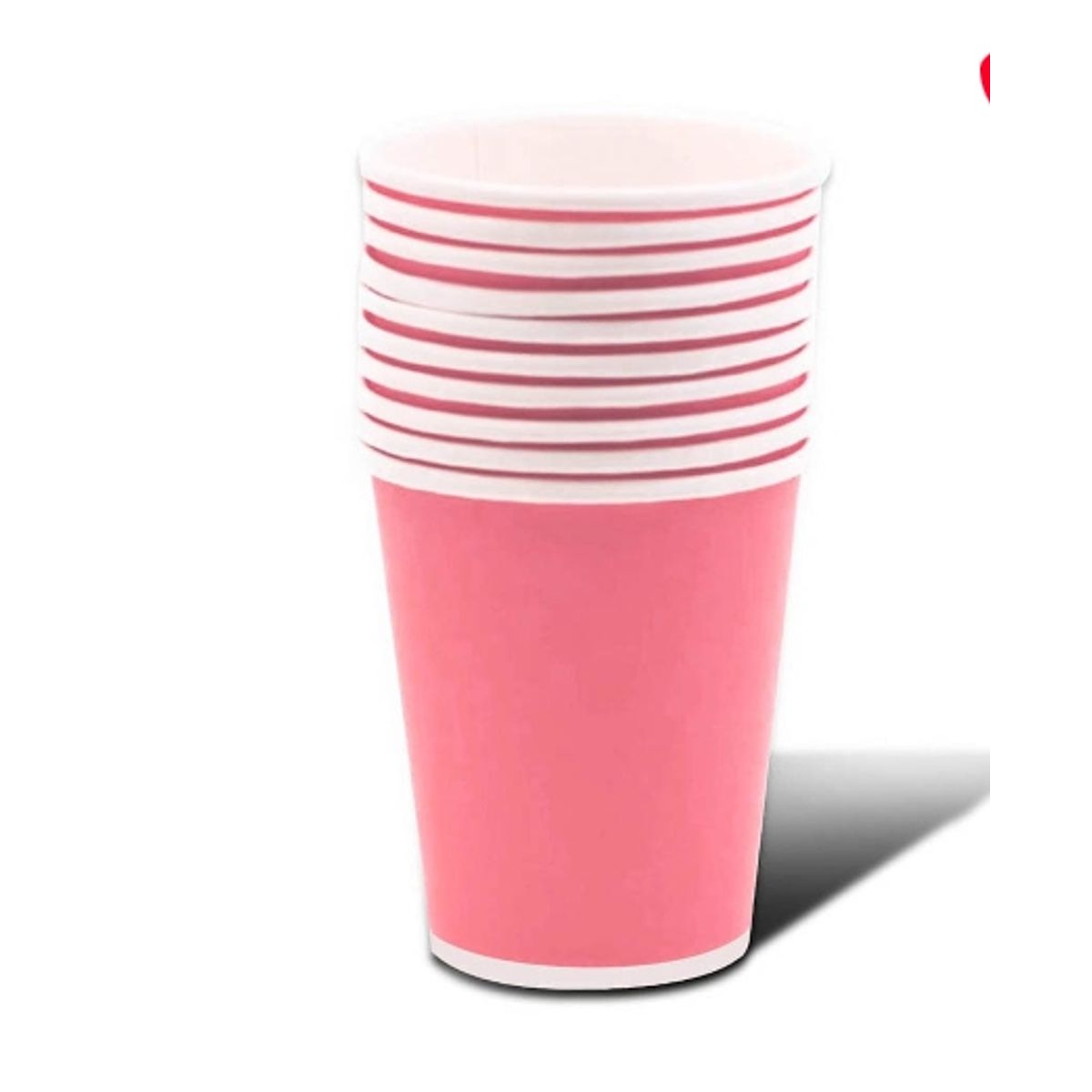 GENERICO - Vaso Carton Rosado 87*75*53 20 Unidades