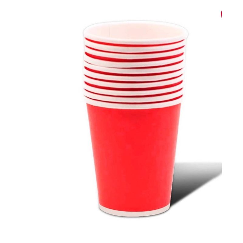 GENERICO - Vaso Carton Rojo 87*75*53 20 Unidades