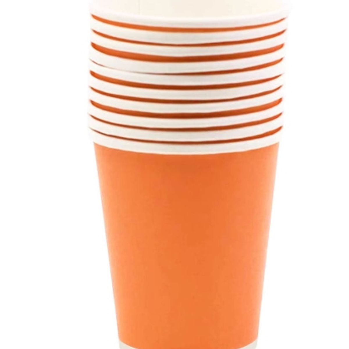 GENERICO - Vaso Carton Naranjo 20 Unidades 87x75x53mm