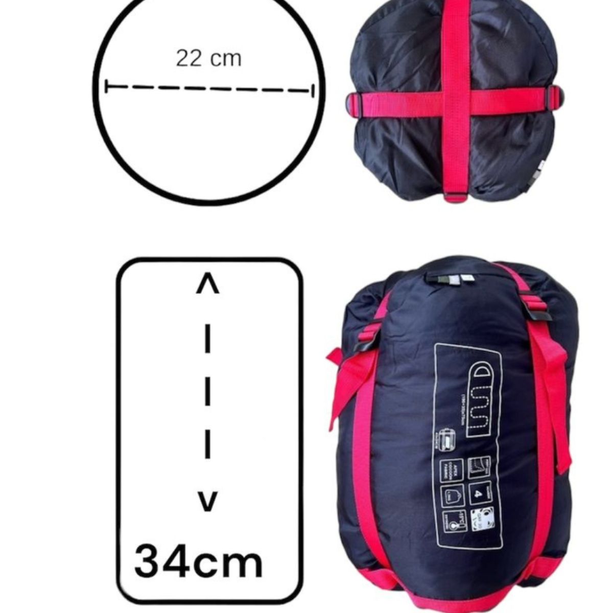 GENERICO - Saco D Dormir Para Camping Caza Pesca Marca Campsor -10º15º