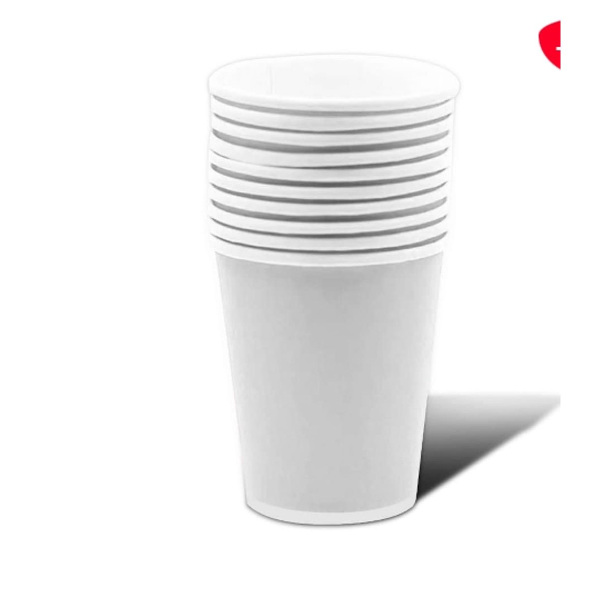 GENERICO - Vaso Carton Blanco 87*75*53 20 Unidades