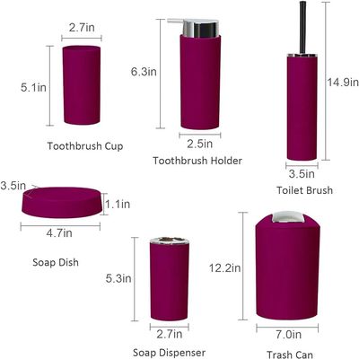 Imagen 2 del producto Set De Baño 6 Accesorios Organizadoras Elegante BURDEO