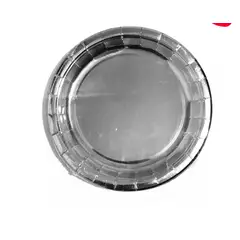 GENERICO - Plato Carton Plateado 18*18CM 20 Unidades