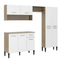 Mueble De Cocina Arizona 4 Módulos Blanco-Oak