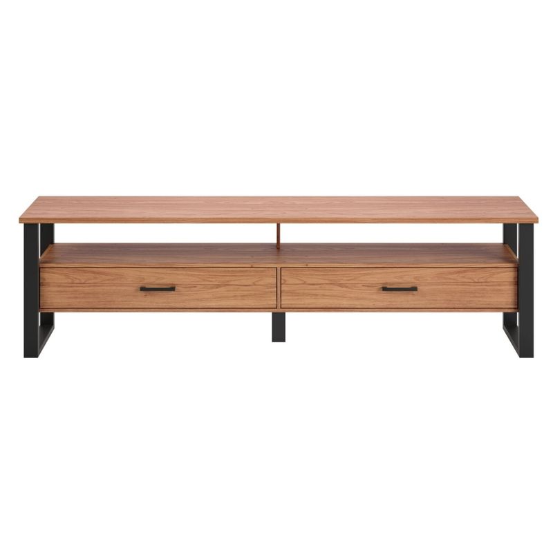 ROCA - Rack Queule Tv 75" Roble - Negro