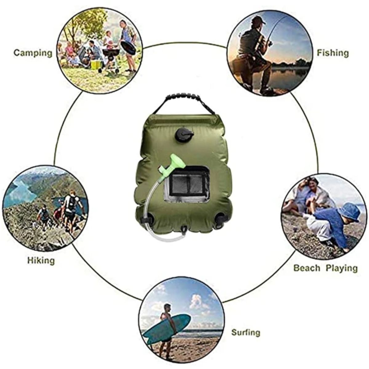 GENERICO - Ducha Camping Solar Portátil 20l Cn Indicador De Temperatura