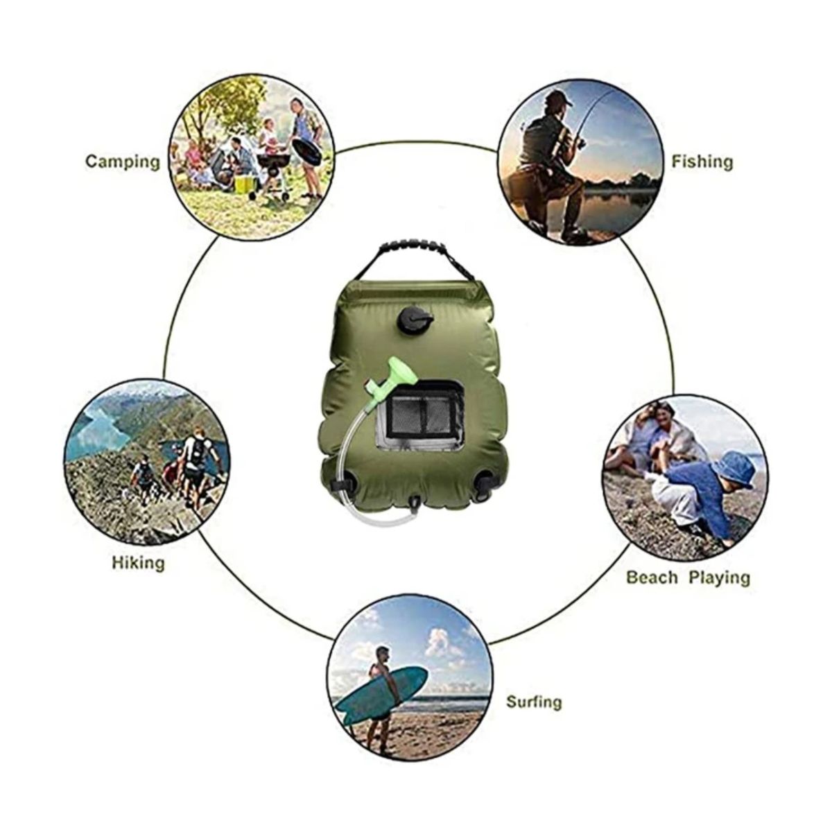 GENERICO - Ducha Camping Solar Portátil 20l Cn Indicador De Temperatura