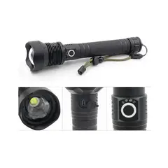 GENERICO - Linterna Táctica Led De Carga Usb Con Aleación De Aluminio