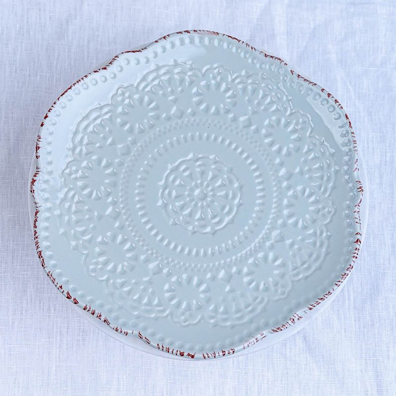 GENERICO - Plato de Entrada Flor Puntos Menta