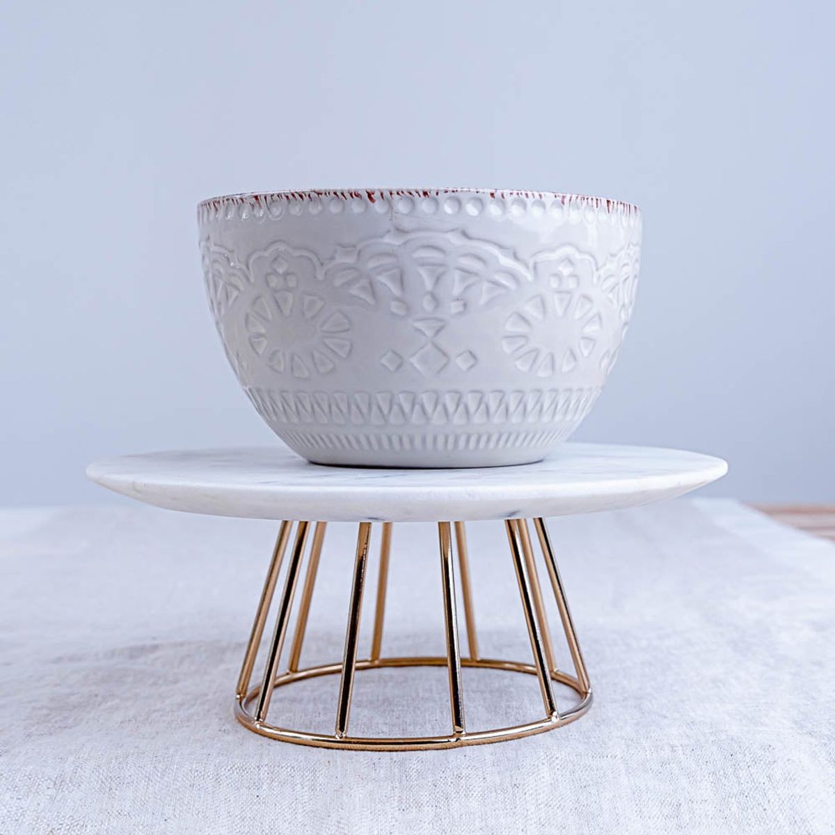 GENERICO - Bowl Flor Puntos Beige