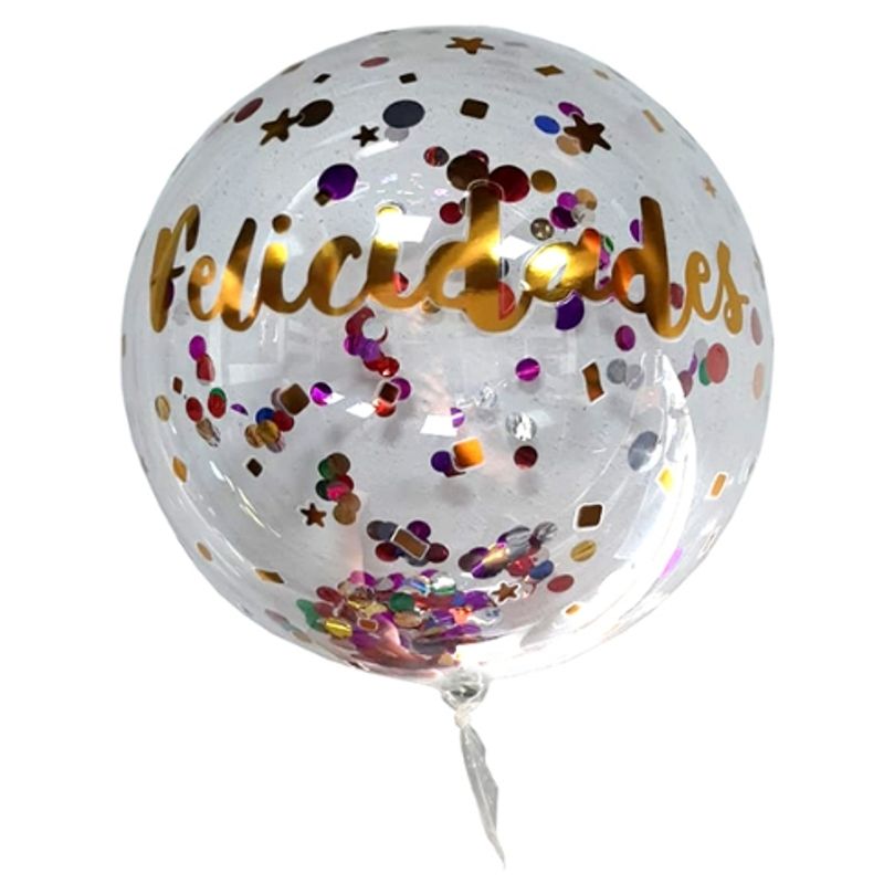 GENERICO - Globo Burbuja Confeti Felicidades
