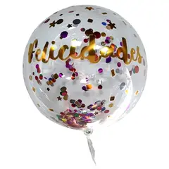 GENERICO - Globo Burbuja Confeti Felicidades