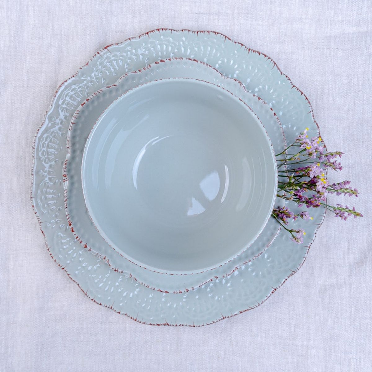 GENERICO - Bowl Flor Puntos Menta