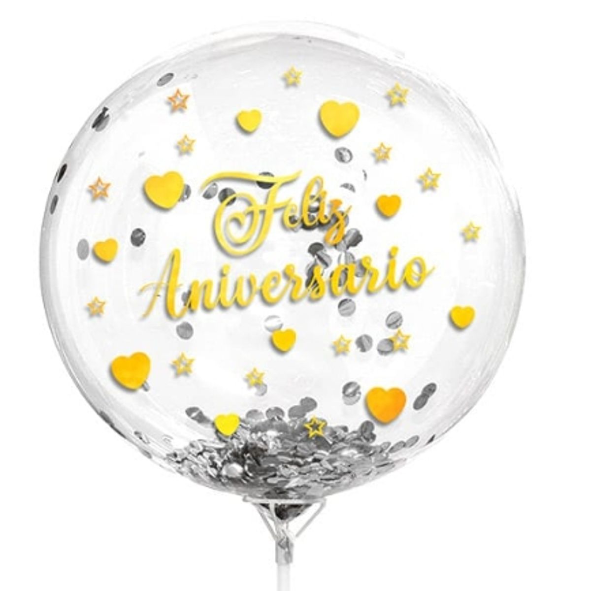 GENERICO - Globo Burbuja Confeti Feliz Dia