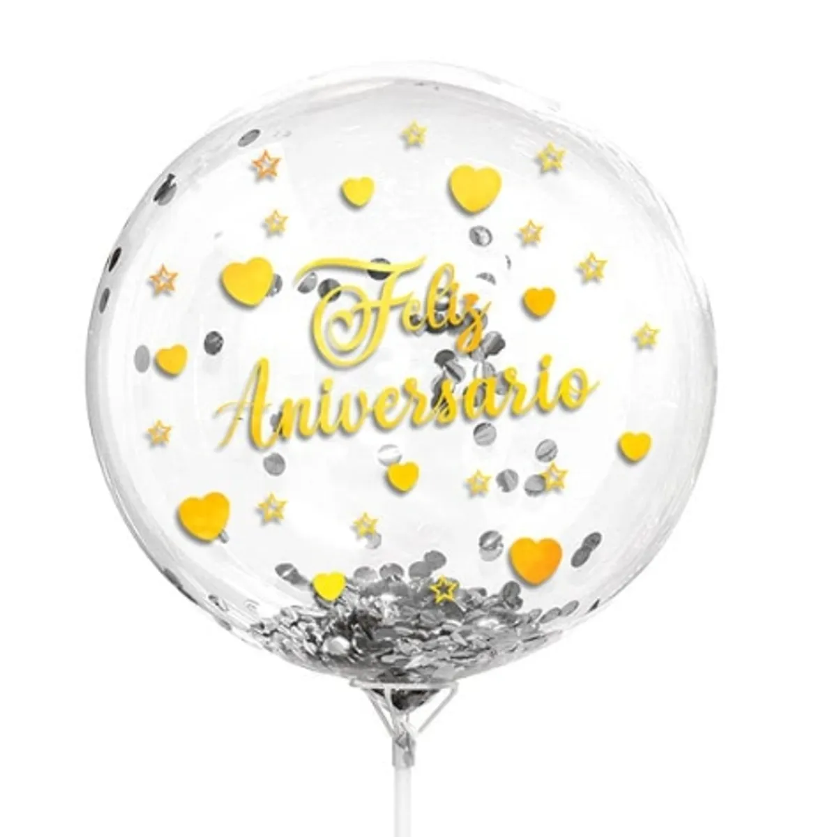 GENERICO - Globo Burbuja Confeti Feliz Dia