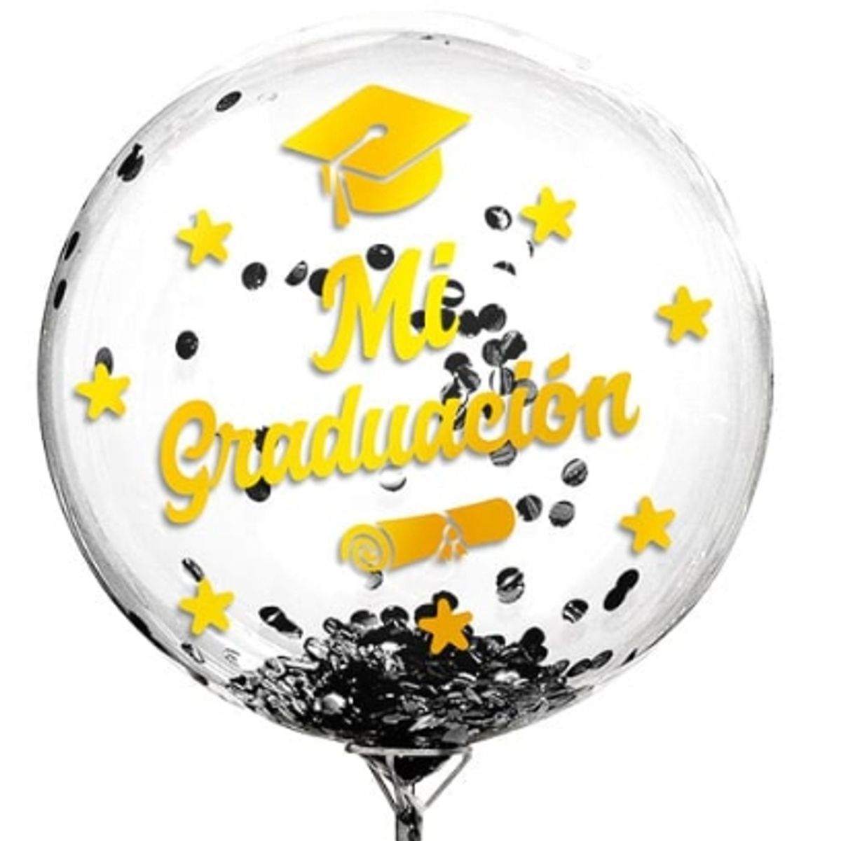 GENERICO - Globo Burbuja Confeti Graduación