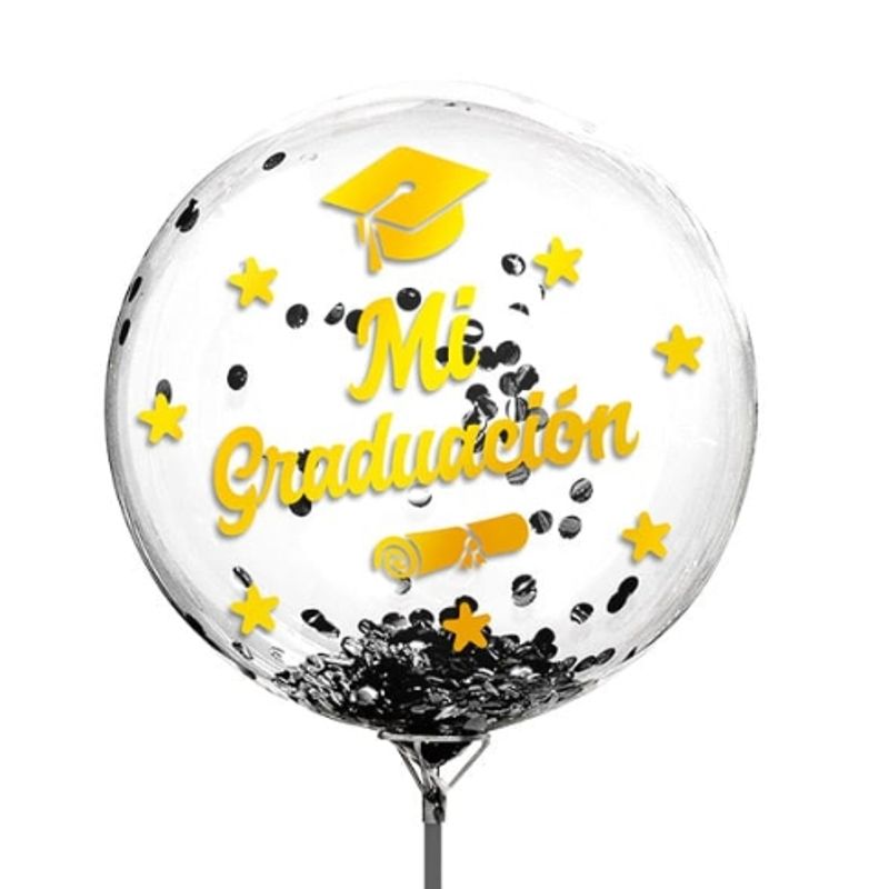 GENERICO - Globo Burbuja Confeti Graduación