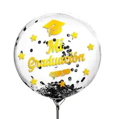 GENERICO - Globo Burbuja Confeti Graduación