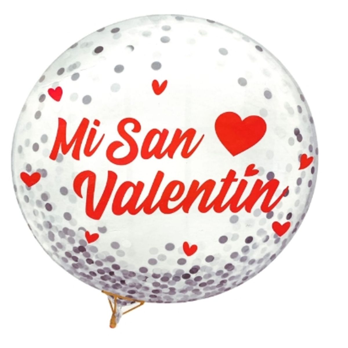 GENERICO - Globo Burbuja Confeti San Valentin