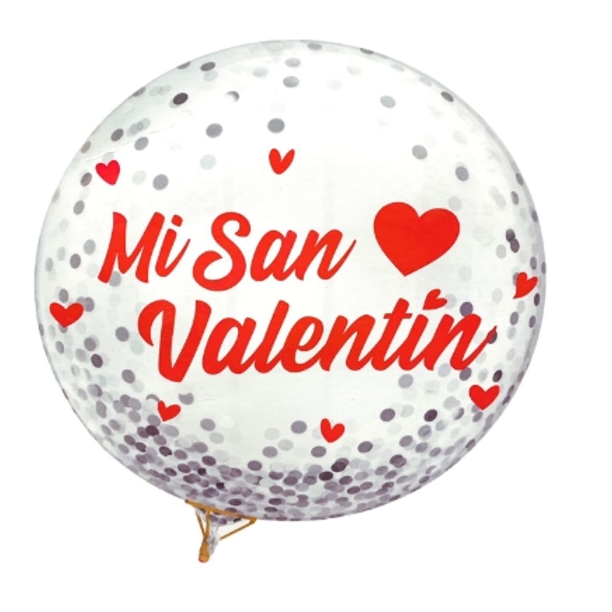 GENERICO - Globo Burbuja Confeti San Valentin
