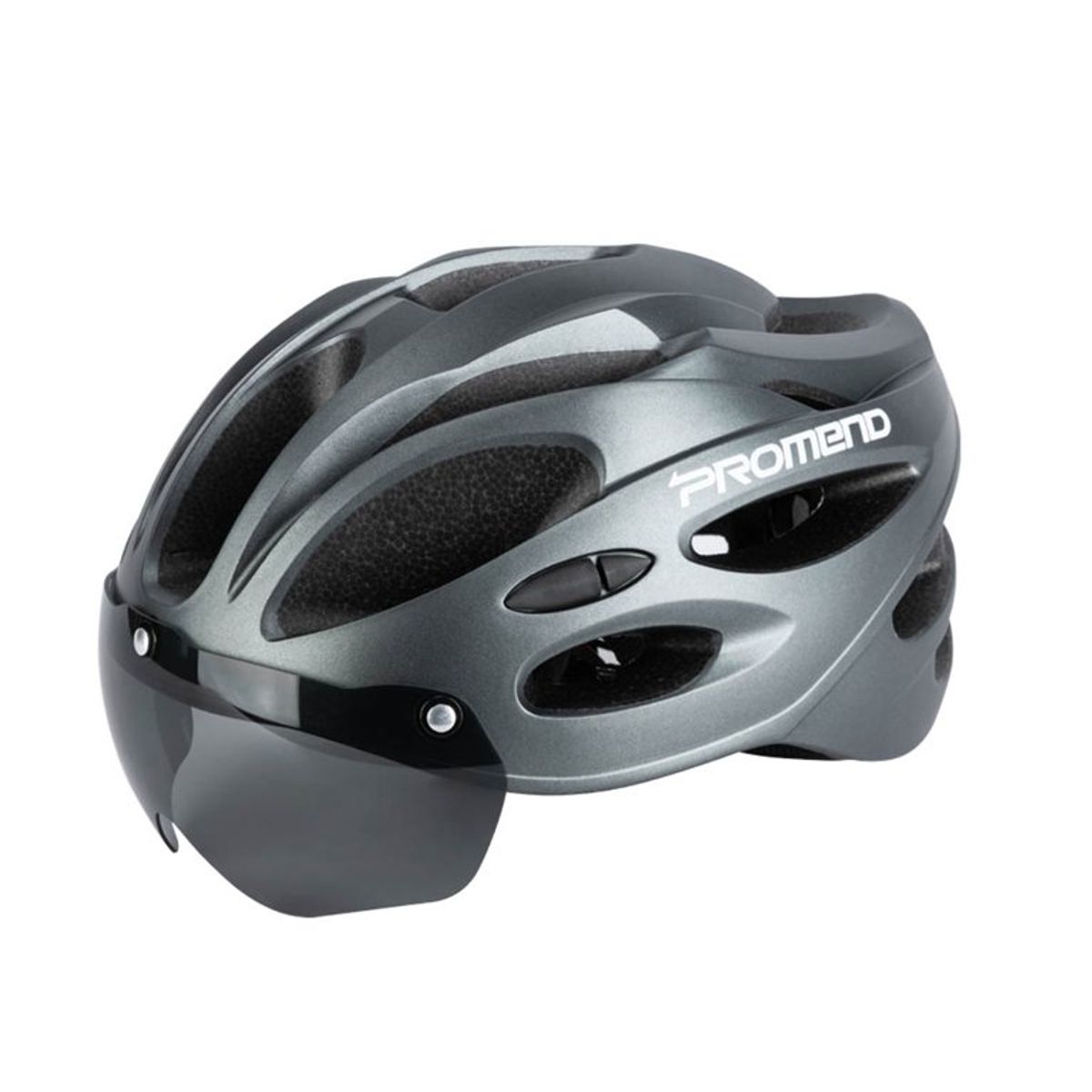 GENERICO - Casco bicicleta con visera desmontable promend Gris