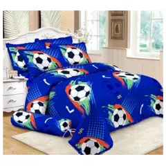 GENERICO - CUBRECAMA DE NIÑO 1.5 PLAZA QUILT AZUL BALON DIANA