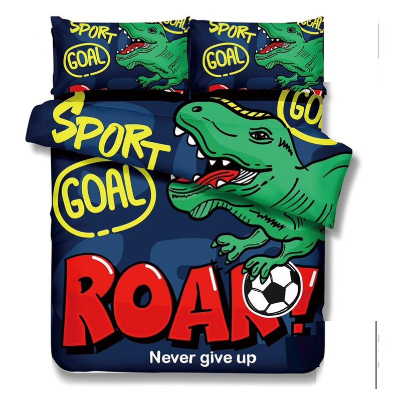 GENERICO - CUBRECAMA DE NIÑO 1.5 PLAZA QUILT DINO GOAL SPORT DIANA