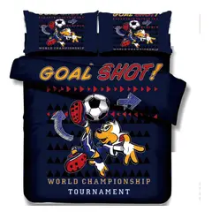 GENERICO - CUBRECAMA DE NIÑO 1.5 PLAZA QUILT AZUL GOAL SHOT DIANA