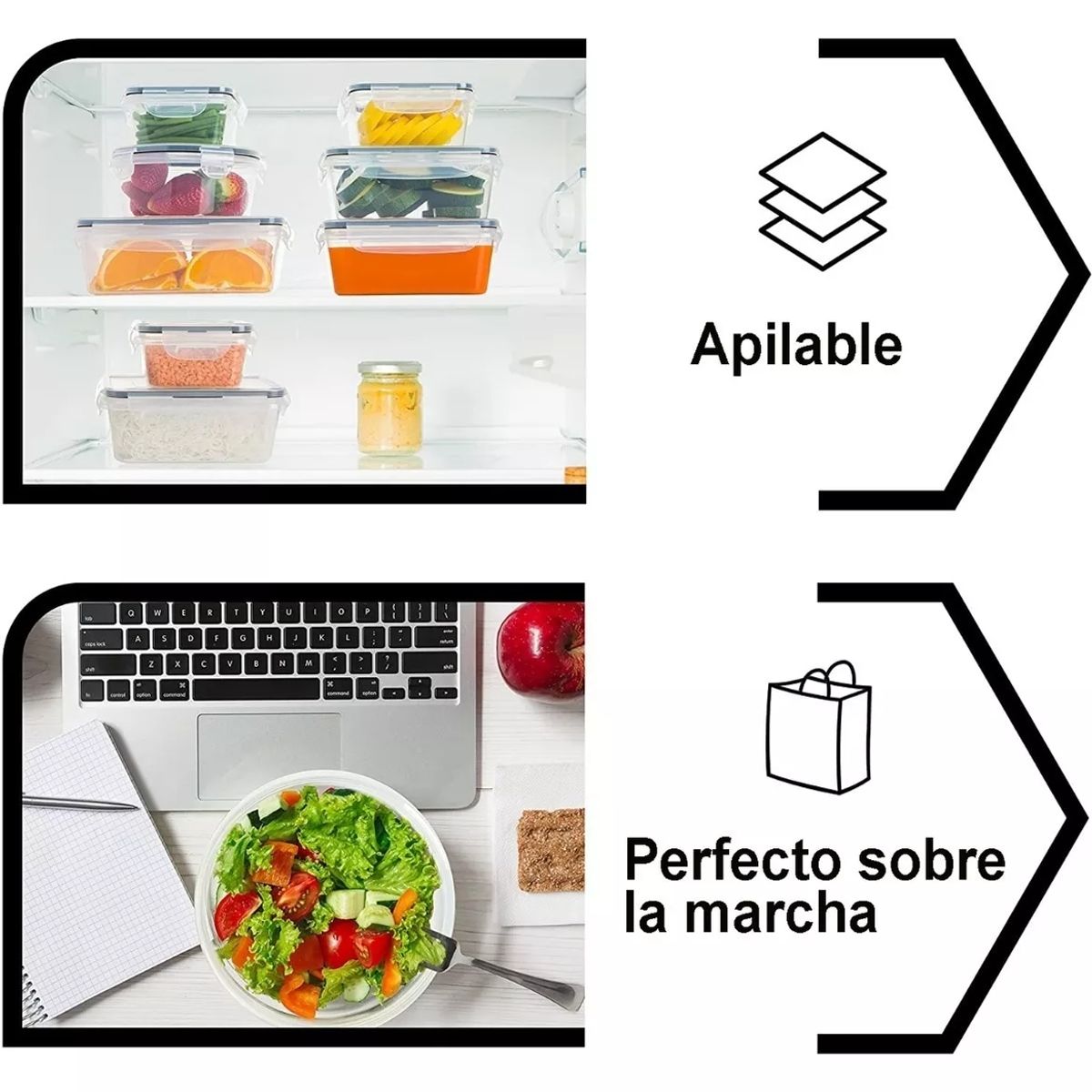 EVERSO - 24 Recipientes Contenedores Herméticos Para Almacenar