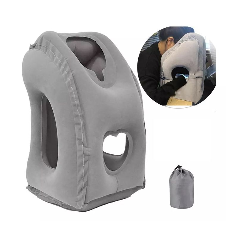 EDWINAYY - Almohada Inflable Para Viajes En Avión Buses Descanso
