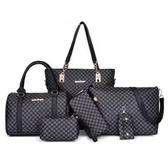 DANWEILE - Bolso de 6 piezas bolso de hombro para mujer negro