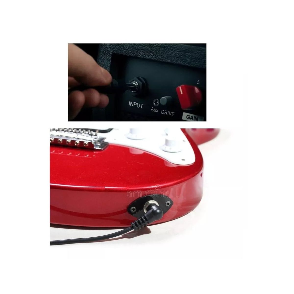 GENERICO - Cable Guitarra Bajo Instrumento Amplificador 5mts Jack 63mm