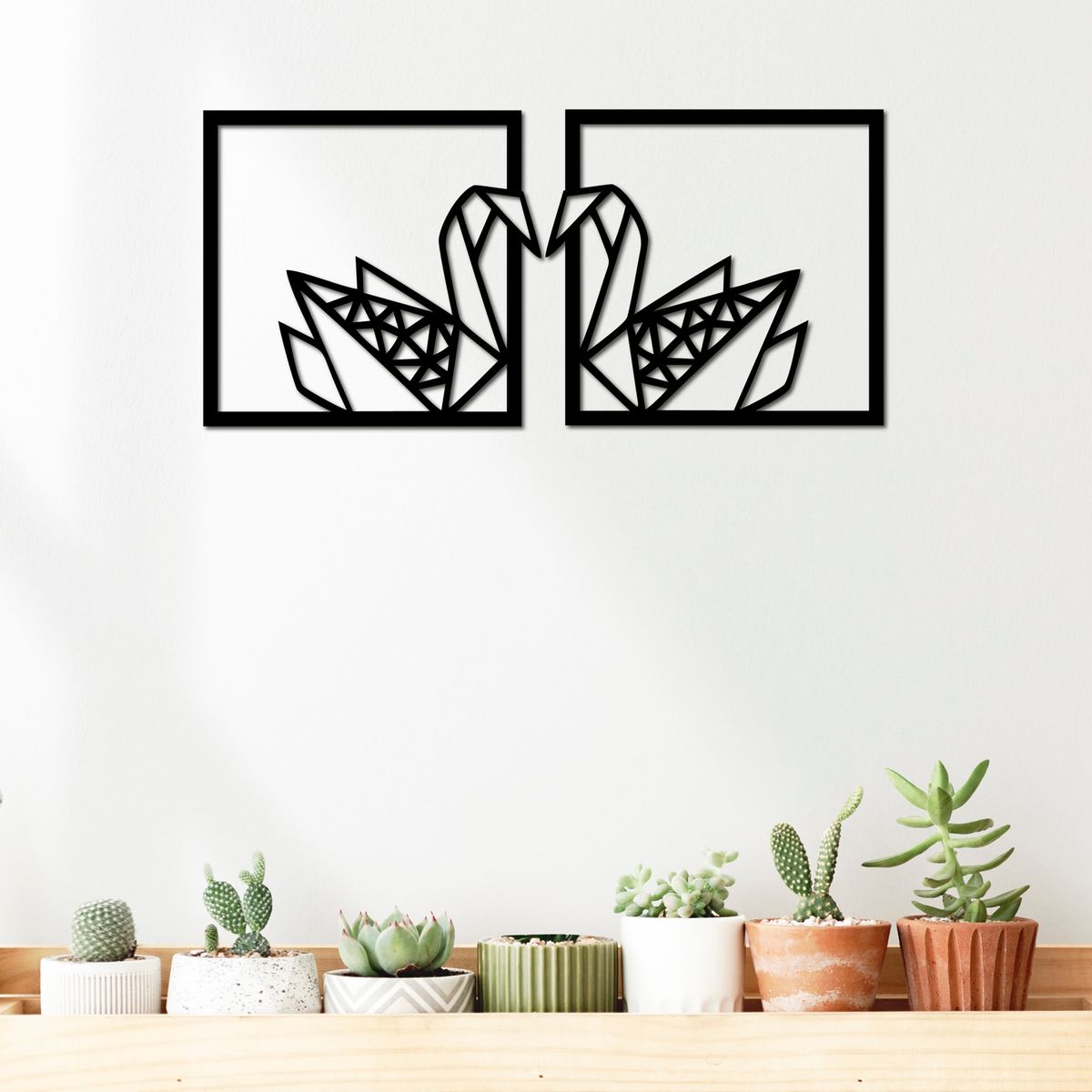 ELAB PROPIA - Set 2 Cuadros Cisnes 30cm c.u. - Madera Fun Republic