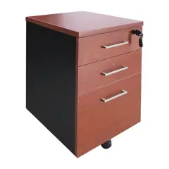 MSA MUEBLES SANTA ANA - Cajonera Móvil 2U1KX CEREZO con NEGRO