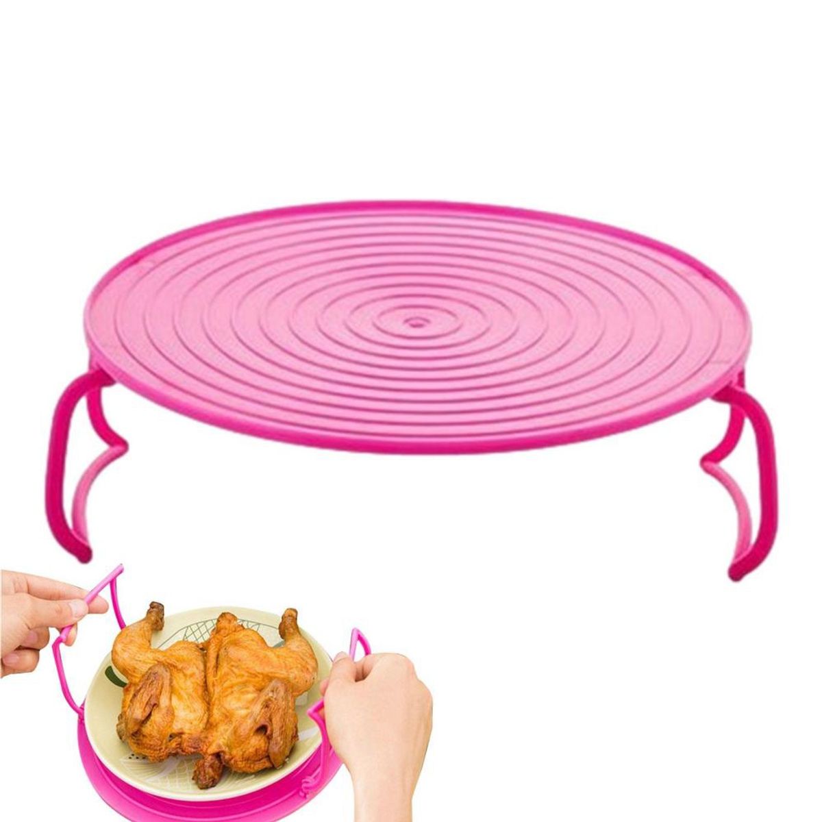 GENERICO - Bandeja multifuncional 4 en 1 para calentar 2 platos ala vez