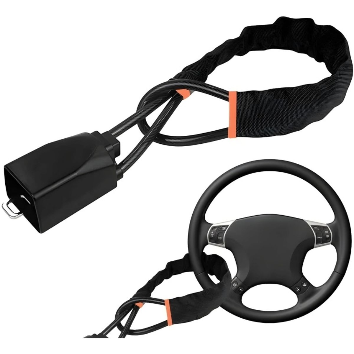 GENERICO - Traba Volante Conexión Al Cinturón Bloqueo Negro