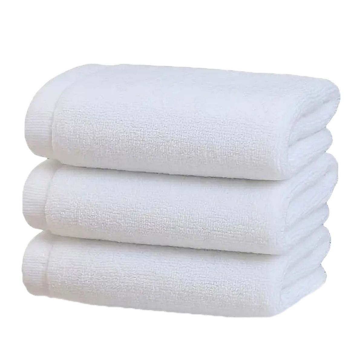 GENERICO - Set 3 Toallas De Cuerpo de Baño Hotel De Algodon Blancas 70x140 500gr