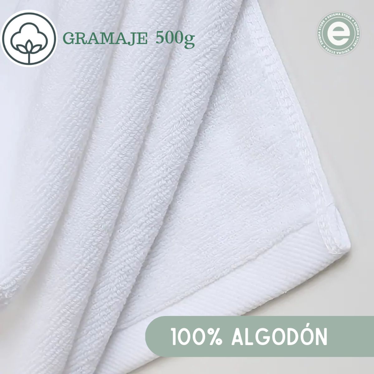 GENERICO - Set 3 Toallas De Cuerpo de Baño Hotel De Algodon Blancas 70x140 500gr