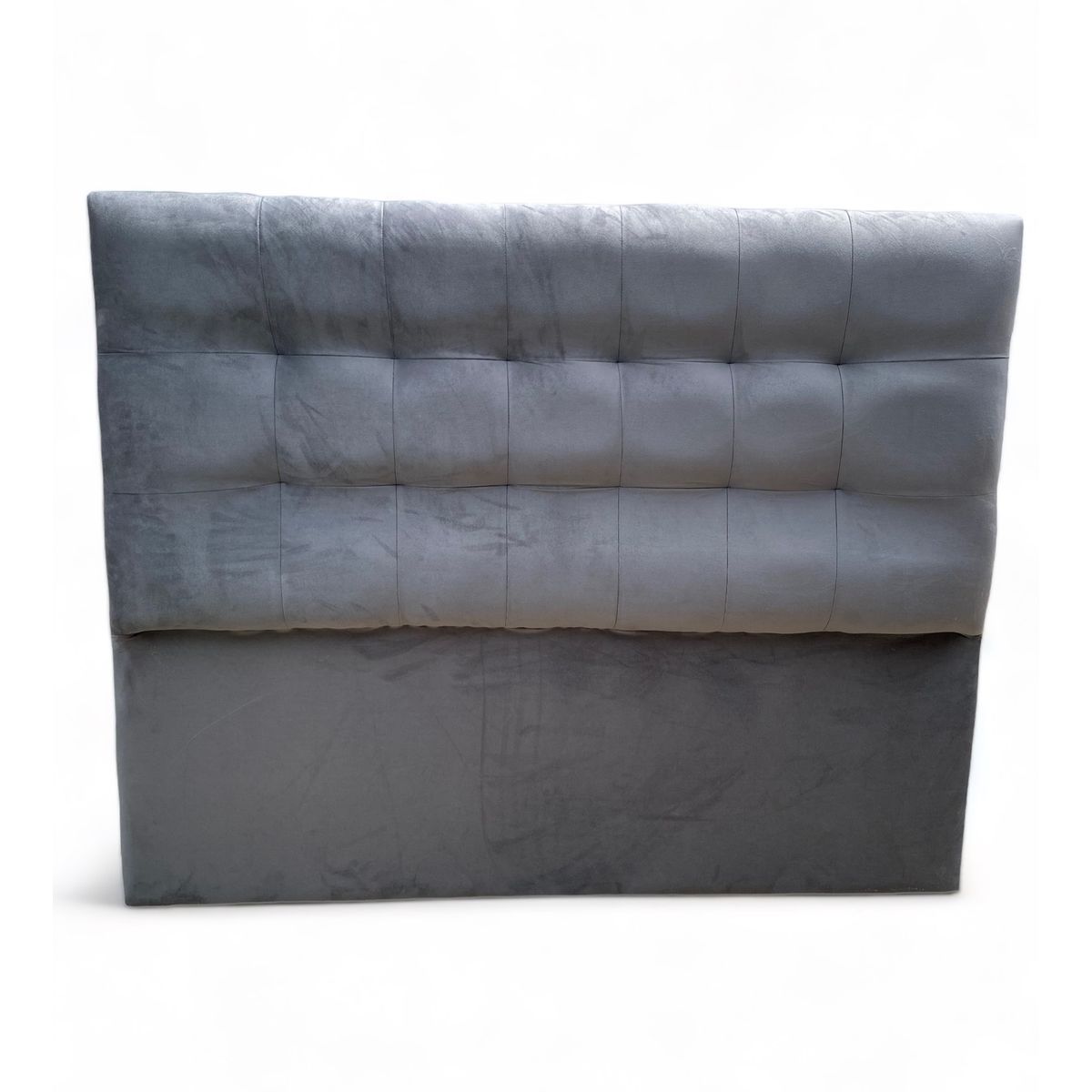 MBC - Respaldo De Cama 2 Plazas Valencia Felpa Gris