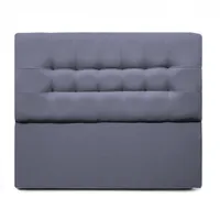 Respaldo De Cama 2 Plazas Valencia Tela Gris Oscuro